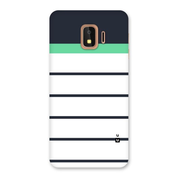 White and Simple Stripes Back Case for Galaxy J2 Core