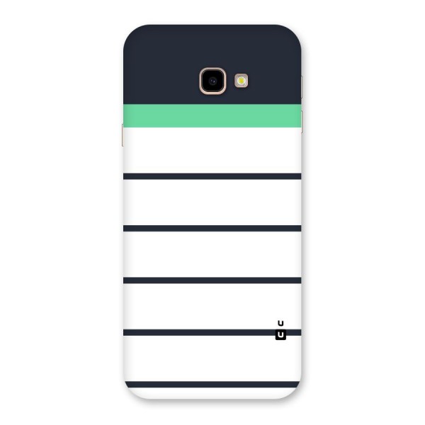 White and Simple Stripes Back Case for Galaxy J4 Plus
