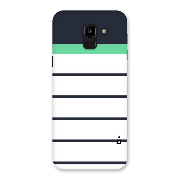White and Simple Stripes Back Case for Galaxy J6