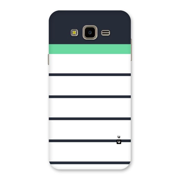 White and Simple Stripes Back Case for Galaxy J7 Nxt