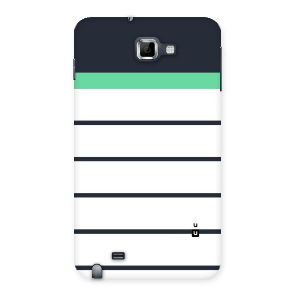 White and Simple Stripes Back Case for Galaxy Note
