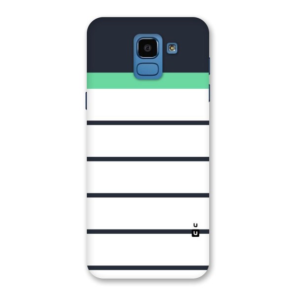 White and Simple Stripes Back Case for Galaxy On6