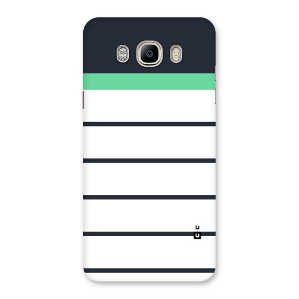 White and Simple Stripes Back Case for Galaxy On8