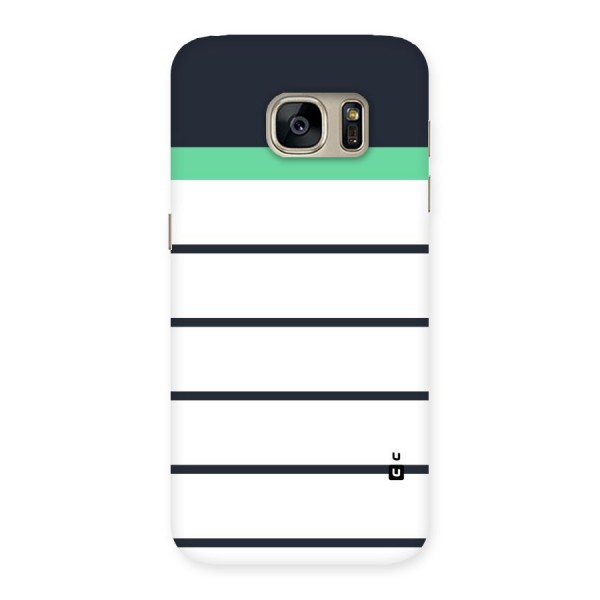 White and Simple Stripes Back Case for Galaxy S7