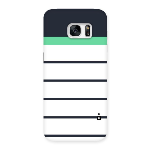 White and Simple Stripes Back Case for Galaxy S7 Edge