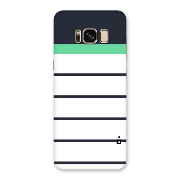 White and Simple Stripes Back Case for Galaxy S8