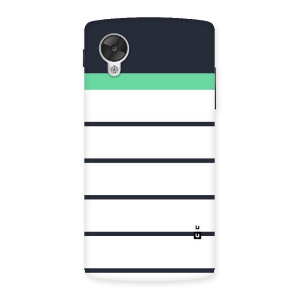 White and Simple Stripes Back Case for Google Nexsus 5