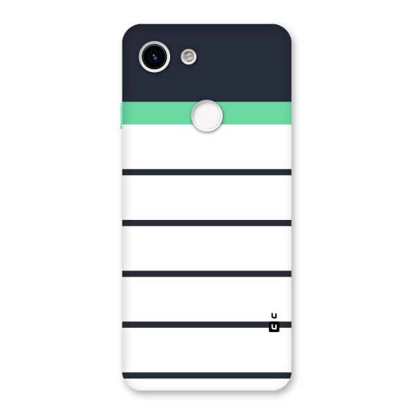 White and Simple Stripes Back Case for Google Pixel 3