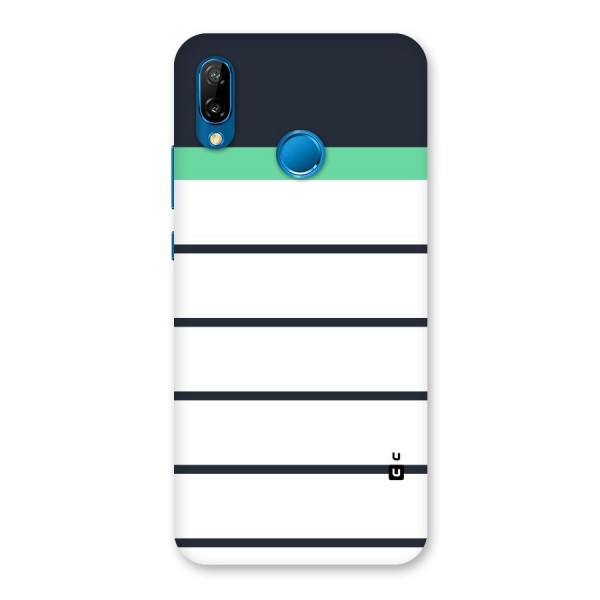 White and Simple Stripes Back Case for Huawei P20 Lite