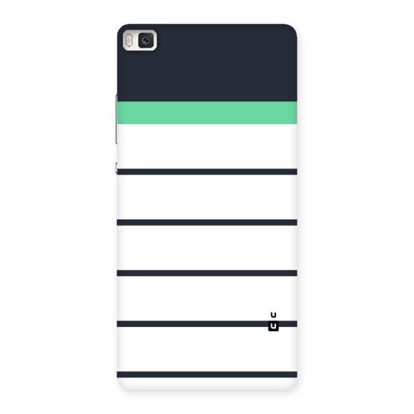 White and Simple Stripes Back Case for Huawei P8