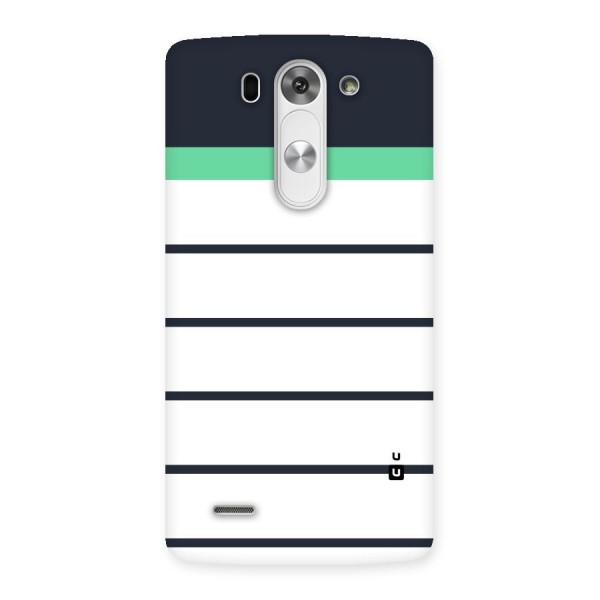 White and Simple Stripes Back Case for LG G3 Beat