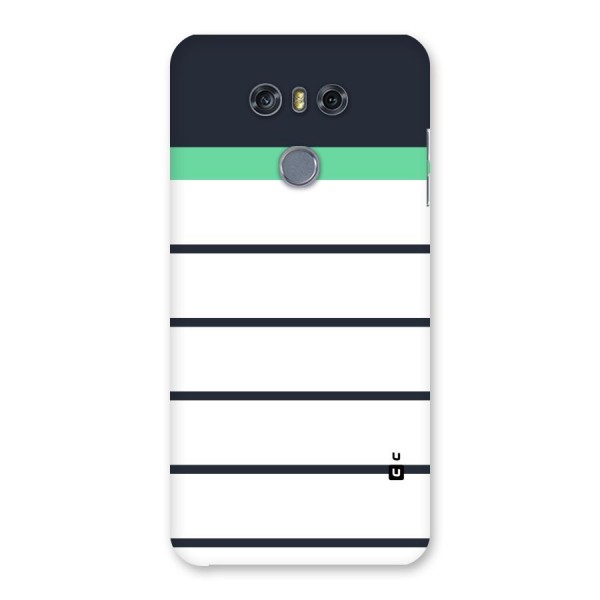 White and Simple Stripes Back Case for LG G6