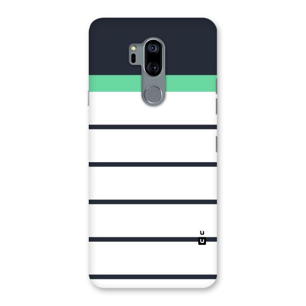 White and Simple Stripes Back Case for LG G7