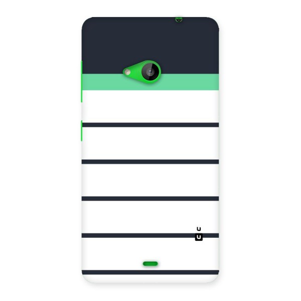 White and Simple Stripes Back Case for Lumia 535