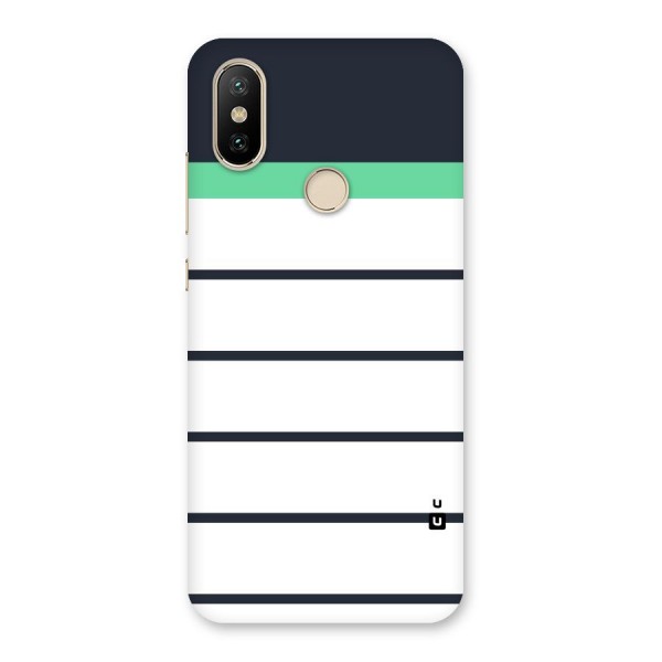 White and Simple Stripes Back Case for Mi A2