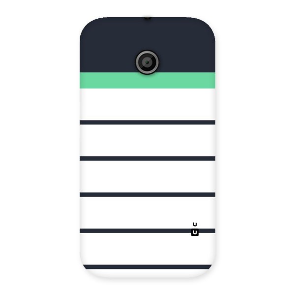 White and Simple Stripes Back Case for Moto E