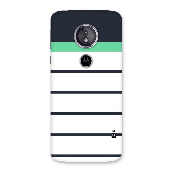 White and Simple Stripes Back Case for Moto E5