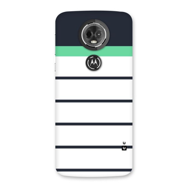 White and Simple Stripes Back Case for Moto E5 Plus