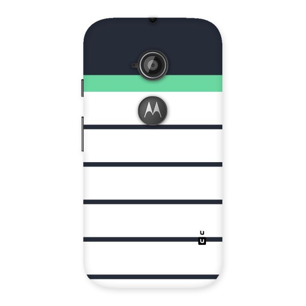 White and Simple Stripes Back Case for Moto E 2nd Gen
