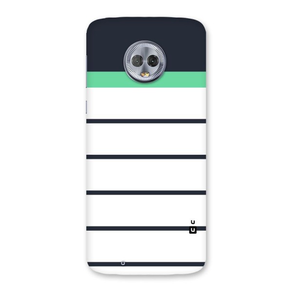 White and Simple Stripes Back Case for Moto G6