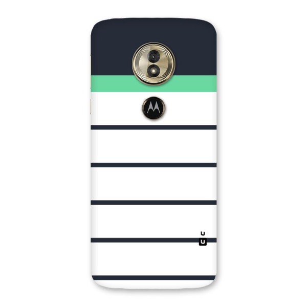 White and Simple Stripes Back Case for Moto G6 Play