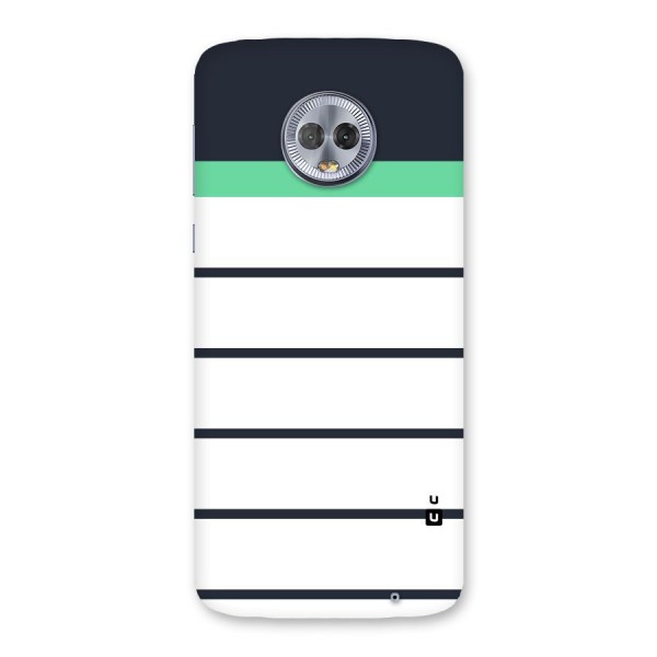White and Simple Stripes Back Case for Moto G6 Plus