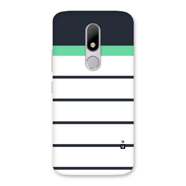 White and Simple Stripes Back Case for Moto M