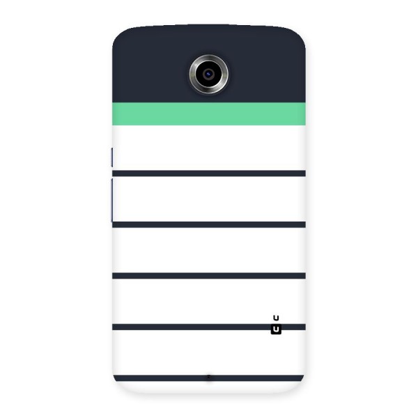 White and Simple Stripes Back Case for Nexsus 6