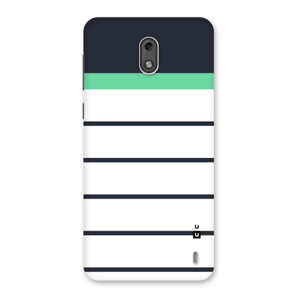 White and Simple Stripes Back Case for Nokia 2