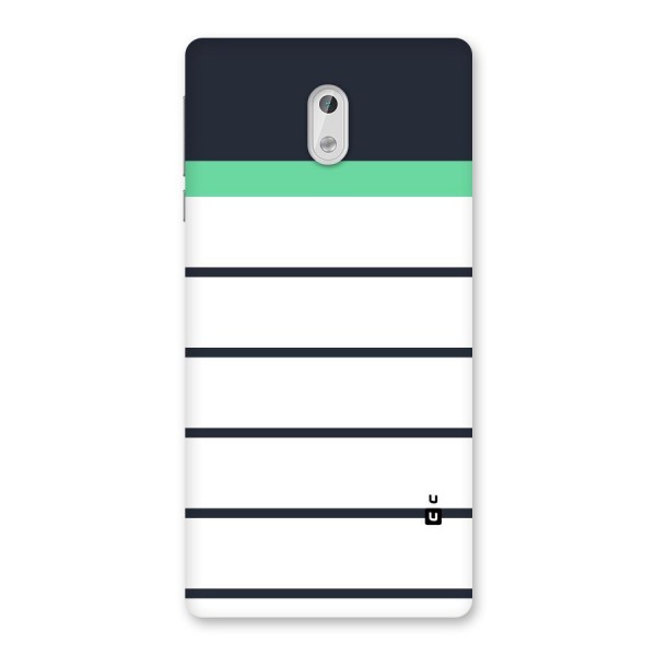 White and Simple Stripes Back Case for Nokia 3