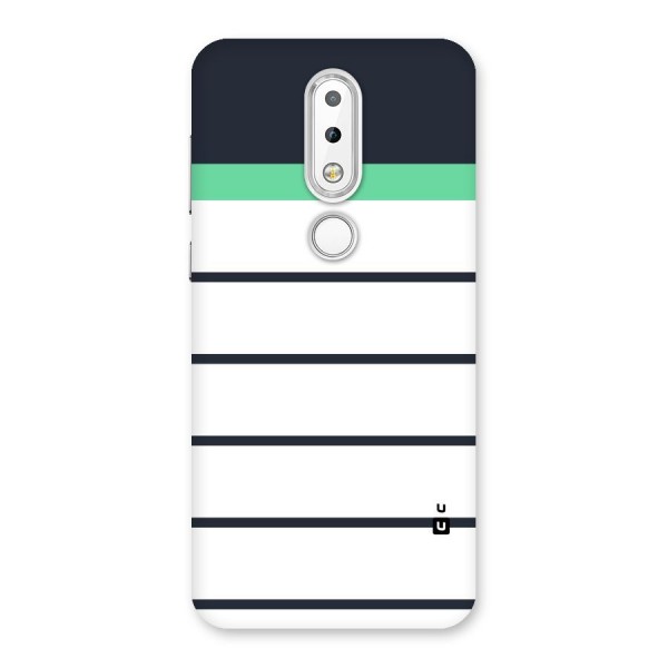 White and Simple Stripes Back Case for Nokia 6.1 Plus