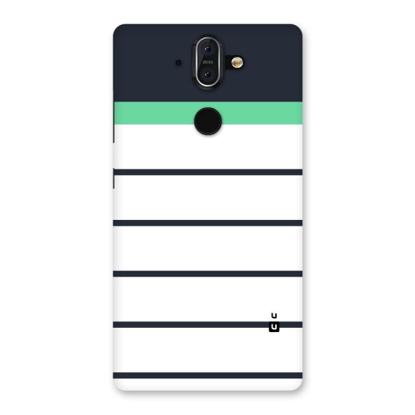White and Simple Stripes Back Case for Nokia 8 Sirocco
