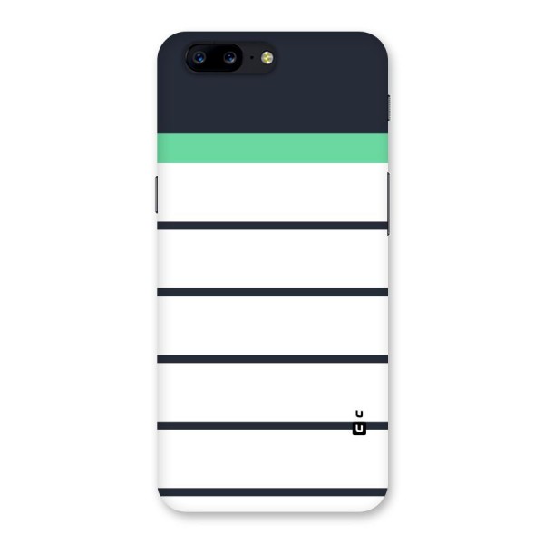 White and Simple Stripes Back Case for OnePlus 5
