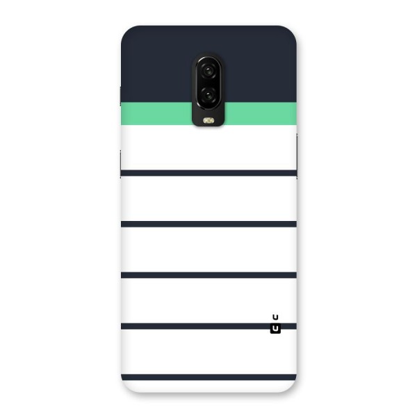 White and Simple Stripes Back Case for OnePlus 6T