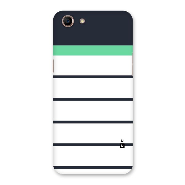 White and Simple Stripes Back Case for Oppo A83 (2018)