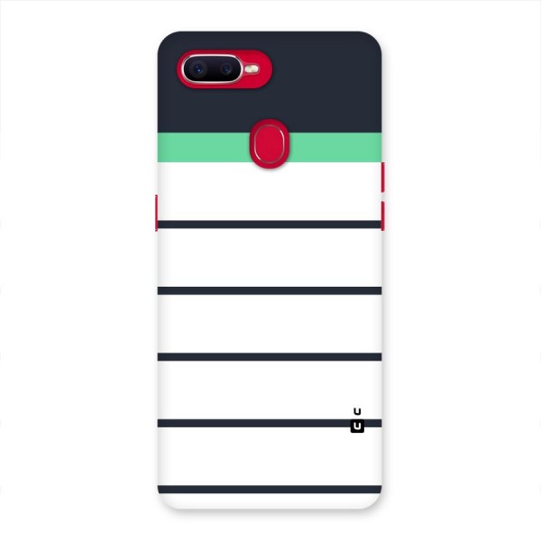 White and Simple Stripes Back Case for Oppo F9 Pro