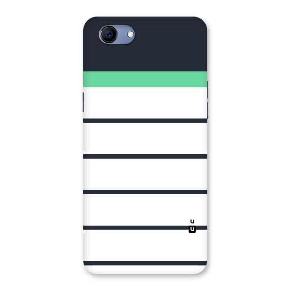 White and Simple Stripes Back Case for Oppo Realme 1