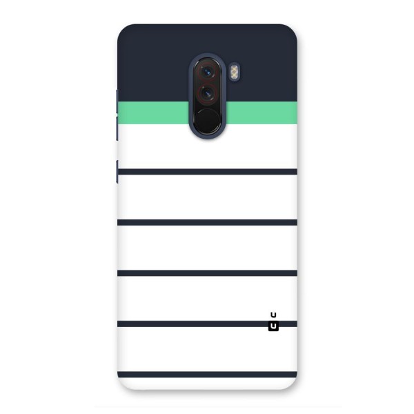 White and Simple Stripes Back Case for Poco F1