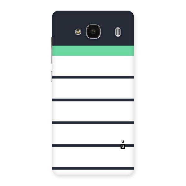 White and Simple Stripes Back Case for Redmi 2