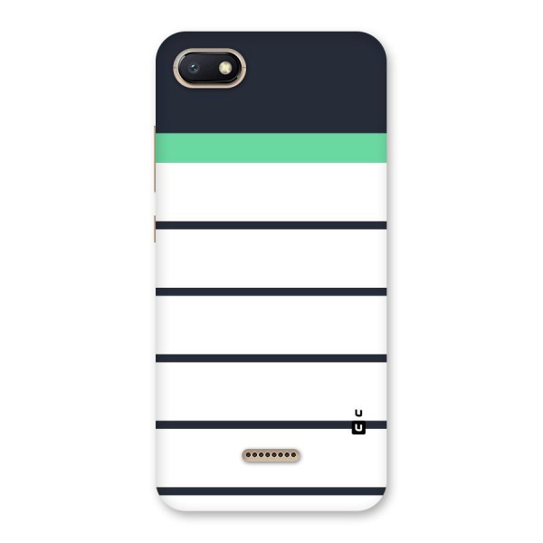 White and Simple Stripes Back Case for Redmi 6A