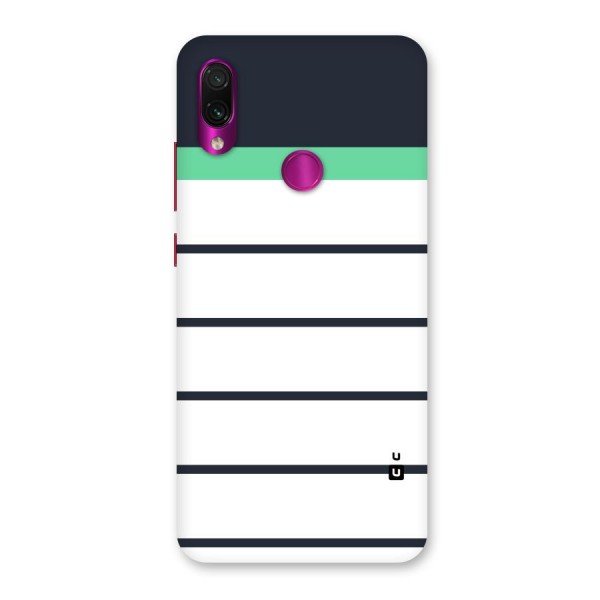 White and Simple Stripes Back Case for Redmi Note 7 Pro