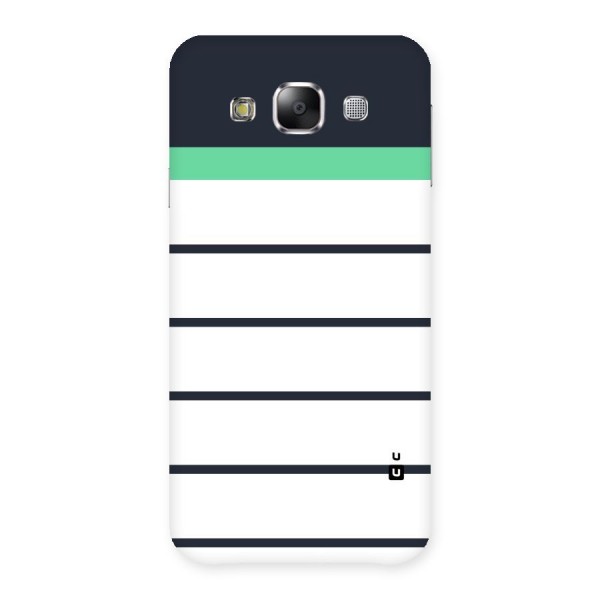 White and Simple Stripes Back Case for Samsung Galaxy E5