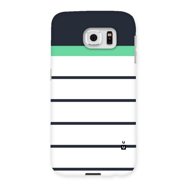 White and Simple Stripes Back Case for Samsung Galaxy S6