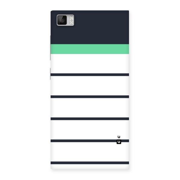 White and Simple Stripes Back Case for Xiaomi Mi3