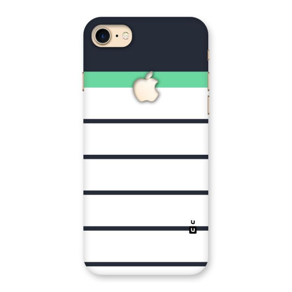 White and Simple Stripes Back Case for iPhone 7 Apple Cut
