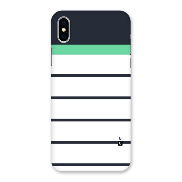 White and Simple Stripes Back Case for iPhone XS