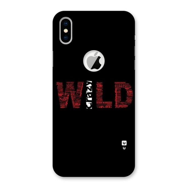 Wild Crazy Back Case for iPhone XS Logo Cut