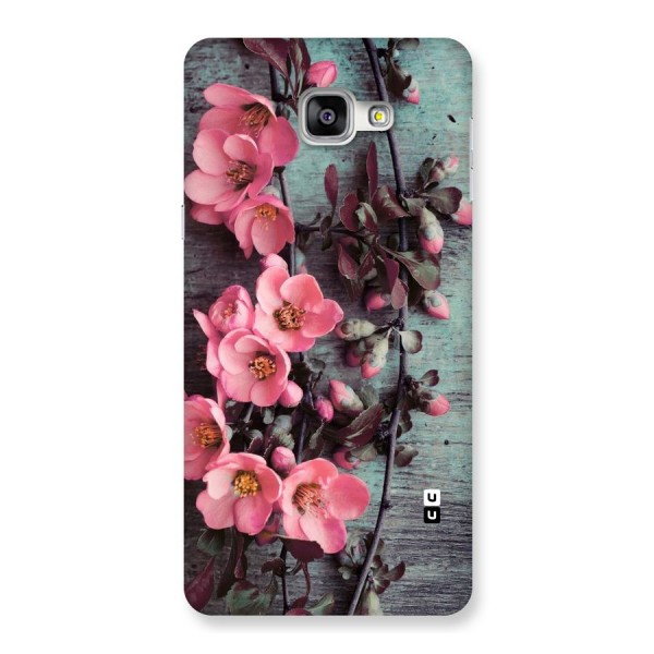 Wooden Floral Pink Back Case for Galaxy A9