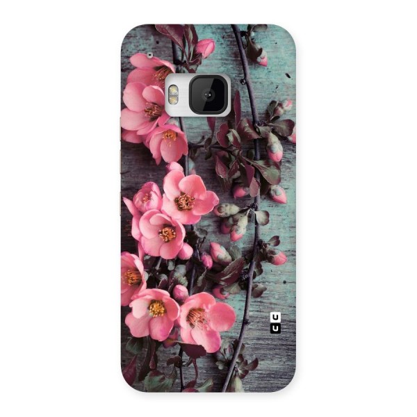Wooden Floral Pink Back Case for HTC One M9