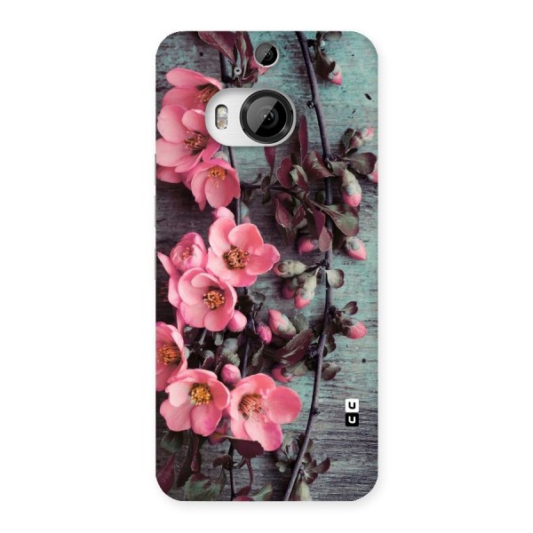 Wooden Floral Pink Back Case for HTC One M9 Plus